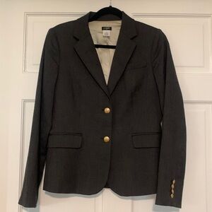 J Crew gray blazer with gold buttons